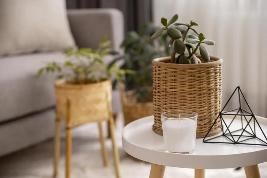 Decoração com objetos zen, que transmite transquilidade